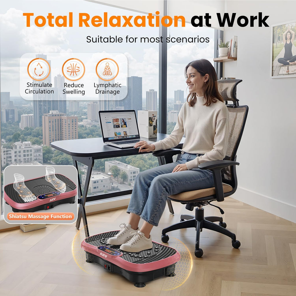 AXV Vibration Plate Fitness Platform Trainer Suitable for men and women to lose weight and burn fat at the gym wourant