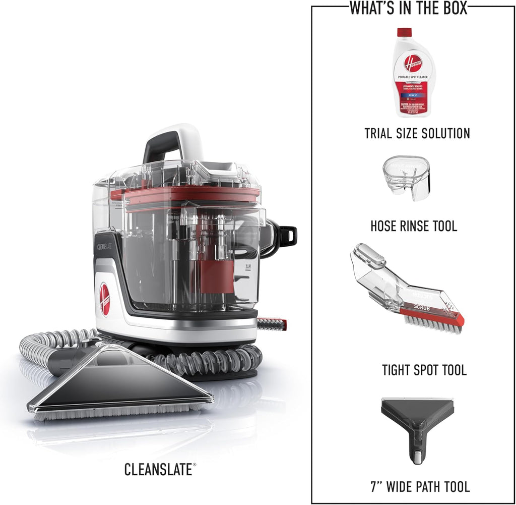 Hoover CleanSlate Plus Portable Carpet & Upholstery Spot Cleaner with Powerful Suction and Multiple Tools wourant