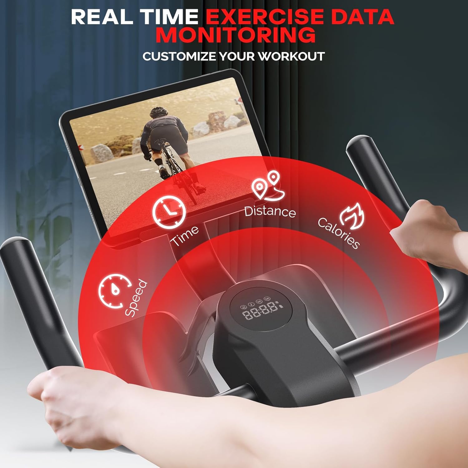 Sperax Exercise Bike, Stationary Bikes for Home, Indoor Cycling Bike, Spin Bike with Comfortable Seat, LED Display wourant