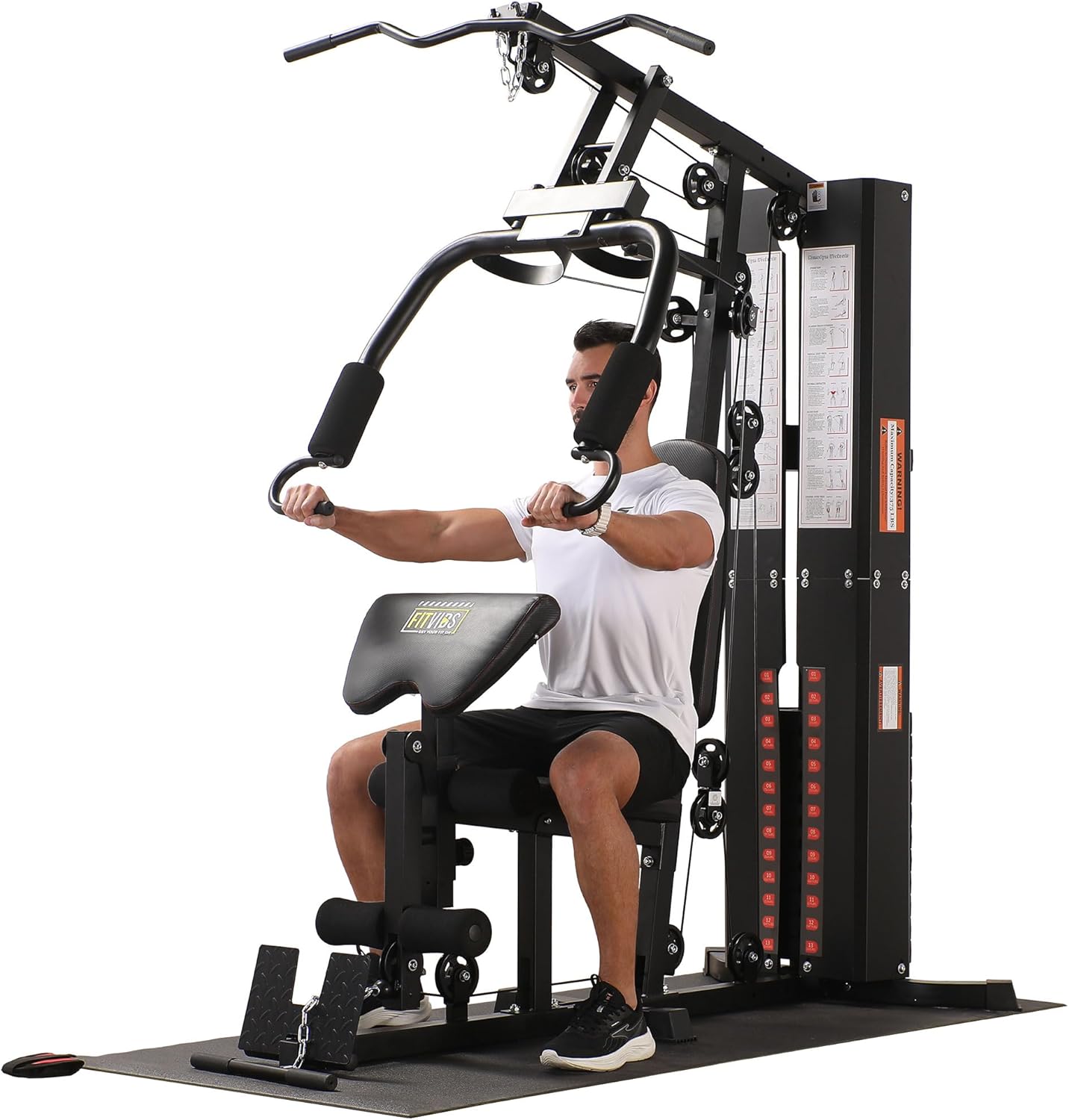 BalanceFrom Multifunctional Steel Frame Home Gym Machine with Floor Mat wourant