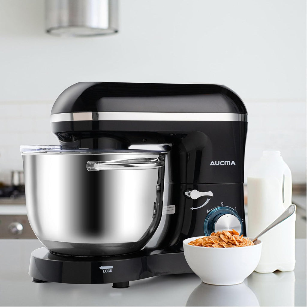 Aucma Stand Mixer,6.5-QT 660W 6-Speed Tilt-Head Food Mixer, Kitchen Electric Mixer with Dough Hook wourant