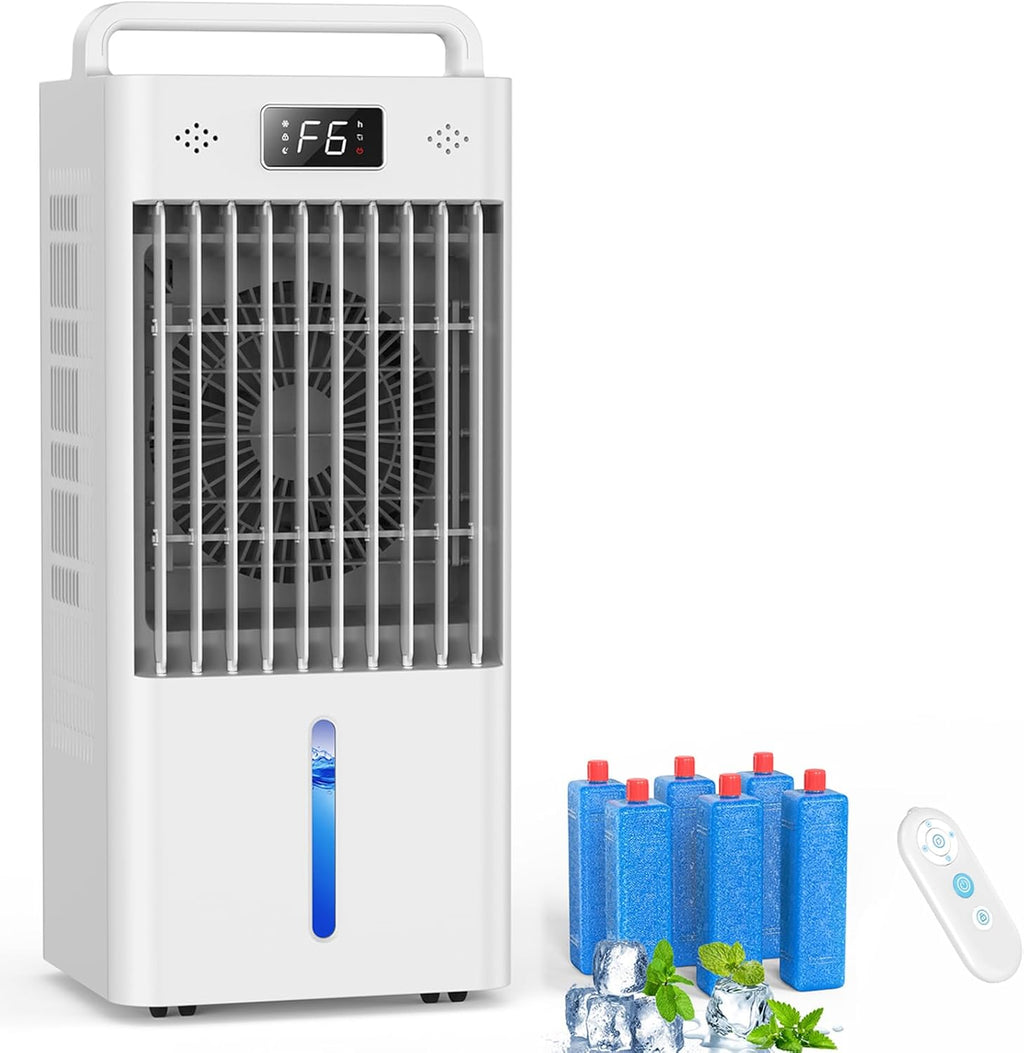 Portable Air Conditioners, 3-IN-1 Swamp Cooler, Evaporative Air Cooler,Remote & Touch Control, 90°+90° Oscillation,LED Screen, Air Coolong Fan for Outdoor Indoor woonhhop