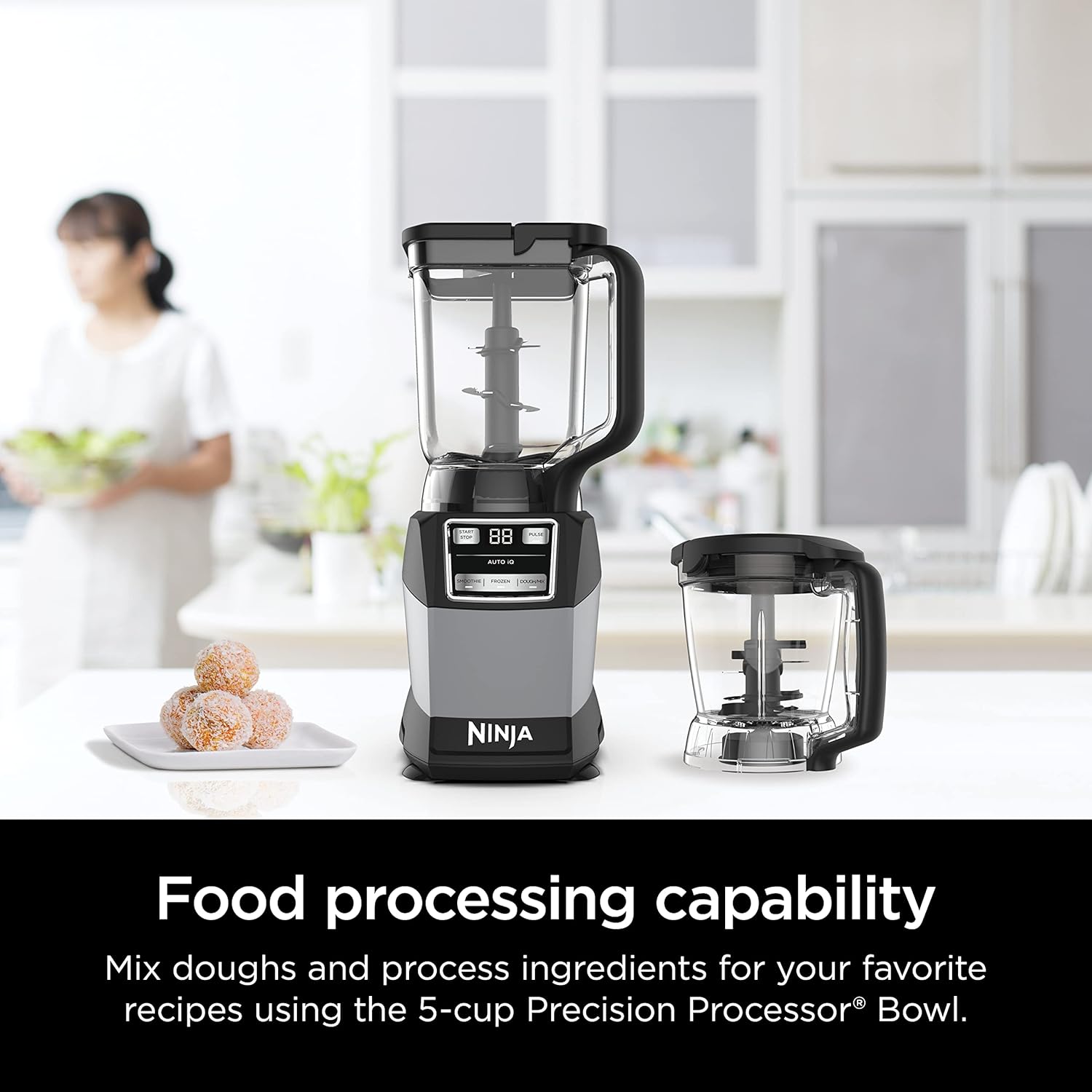 Ninja Blender Compact Kitchen System for Smoothies, Doughs, and Frozen Drinks with Auto-IQ, 72 oz* Blender Jar wourant