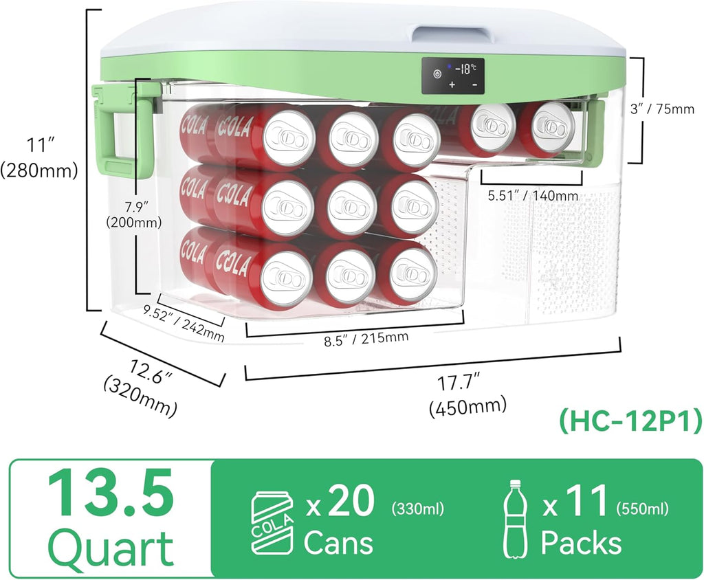 Car Fridge Portable 12 Volt Refrigerator 23 Quart (22 Liter) Freezer Compressor Cooler 12V/24V DC wourant