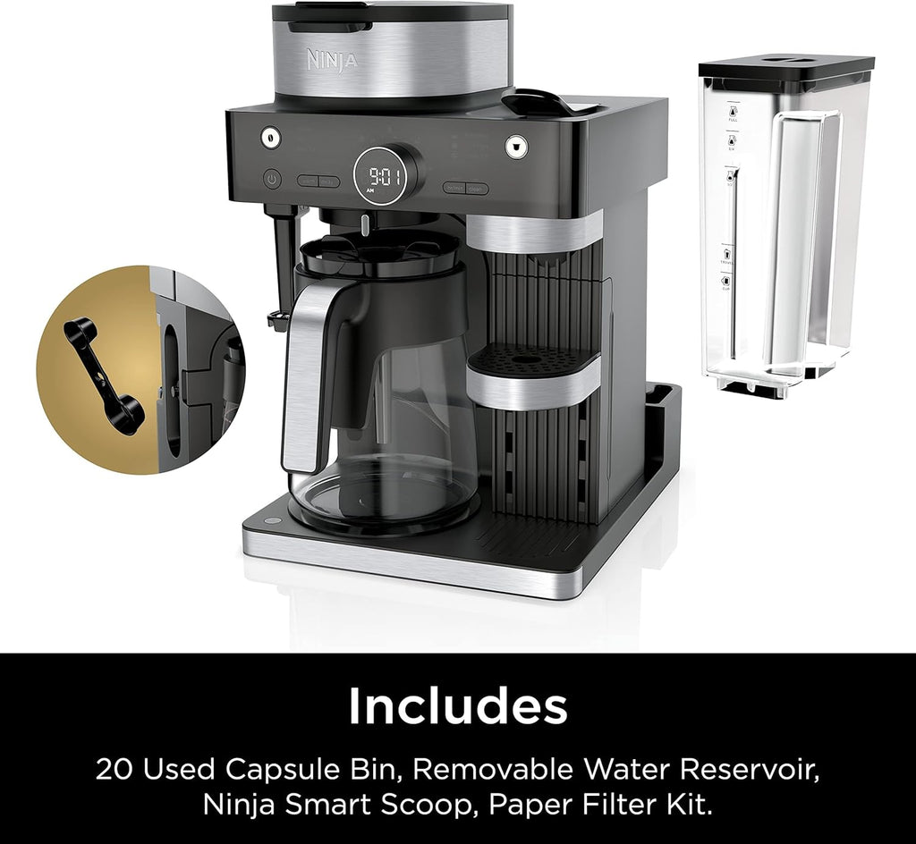 Ninja Espresso & Coffee Maker & Barista System 3 Espresso Brew Styles Single-Serve Coffee wourant