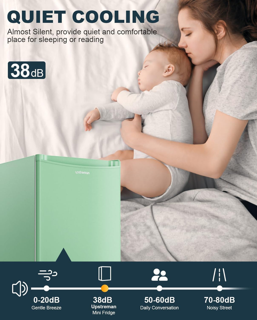 Upstreman 3.2 Cu.Ft Mini Fridge with Freezer, Single Door Mini Fridge, Dorm Fridge, Adjustable Thermostat, Mini Refrigerator for Bedroom, Office, Dorm, Black-BR321 wourant