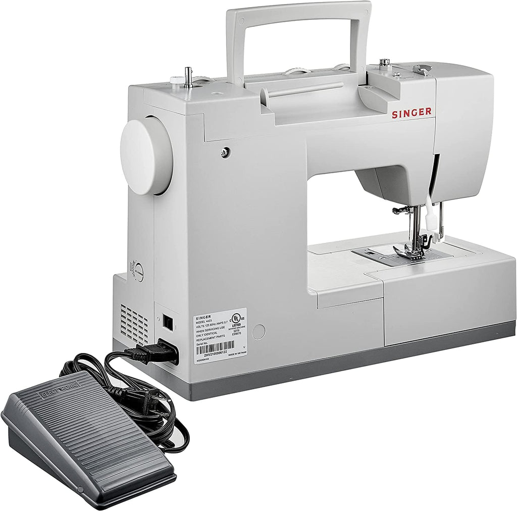 SINGER Heavy Duty 4423 High Speed Sewing Machine with Accessory Kit | Strong Motor With Enhanced Piercing Power, 97 Stitch Applications, Full Metal frame, 1-step Buttonhole & LED Light wourant