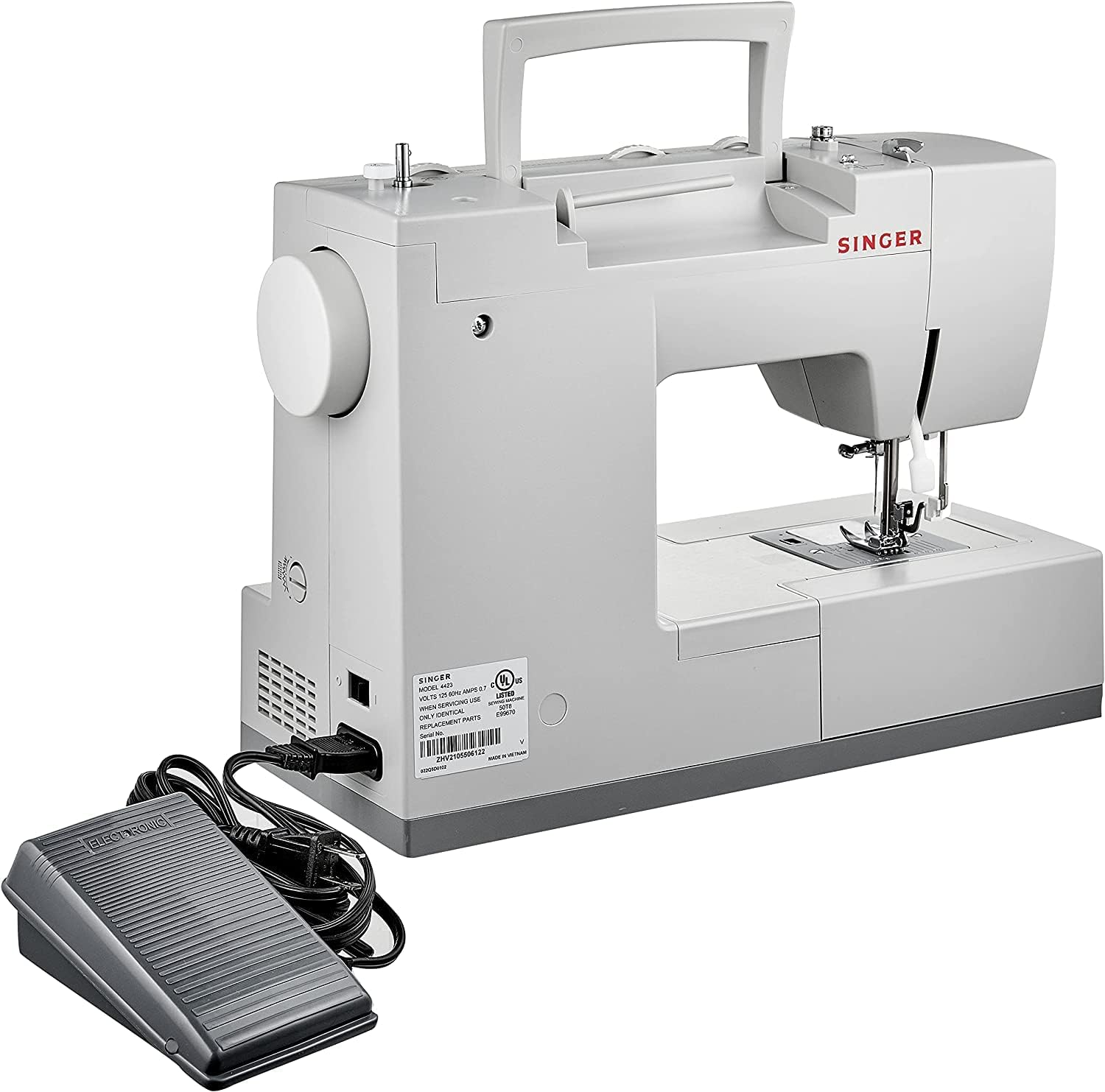 SINGER Heavy Duty 4423 High Speed Sewing Machine with Accessory Kit | Strong Motor With Enhanced Piercing Power, 97 Stitch Applications, Full Metal frame, 1-step Buttonhole & LED Light wourant