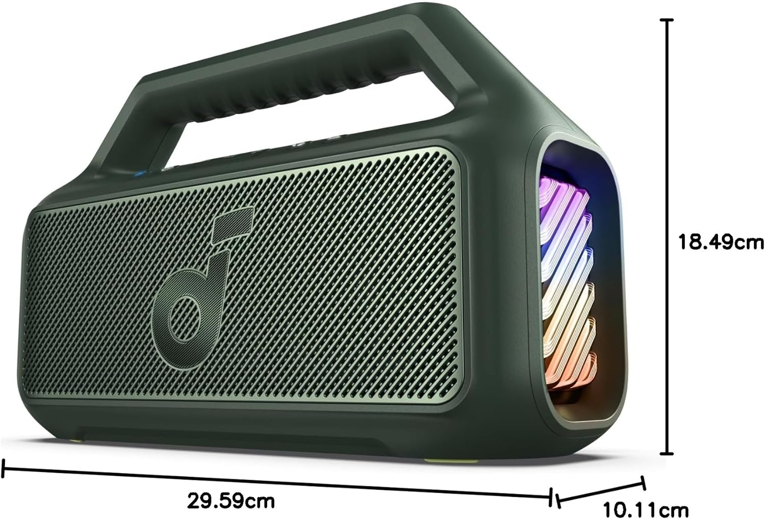 Outdoor Speaker, 80W, Subwoofer, BassUp 2.0, 24H Playtime, IPX7 Waterproof, Floatable, RGB Lights, USB-C, Custom EQ, Bluetooth 5.3, Portable for Camping, Beach, and Backyard wourant