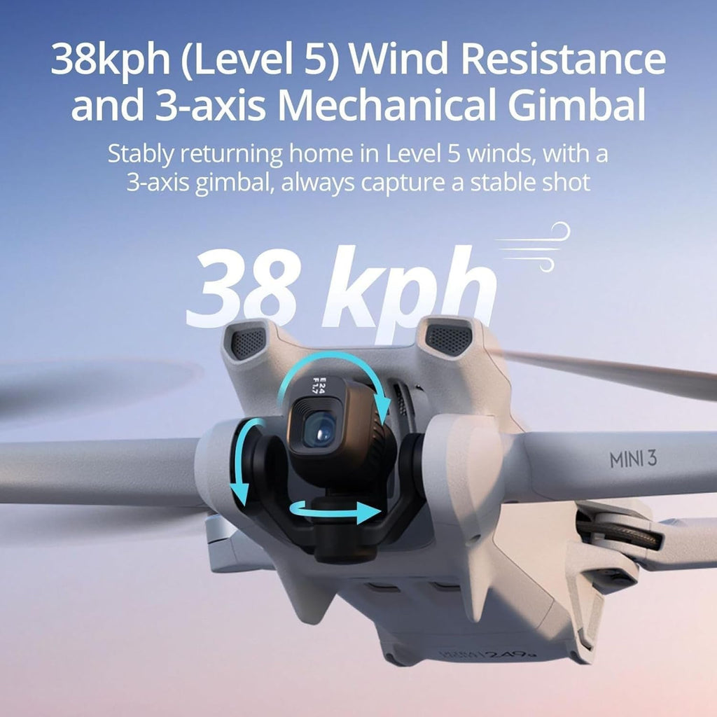 DJI Mini 3, Drones with Camera for Adults 4K, 38-min Flight Time, up to 32800ft (10km) Video Transmission, True Vertical Shooting, GPS Auto Return Integrated, Mini Drone with Camera for Beginners wourant