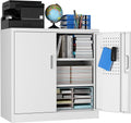 Metal Storage Cabinet with Pegboard 71'' x 34'' x 18'',Lockable Steel Storage Cabinet with 5 Adjustable Shelves and Door for Garage, Office, Kitchen, Assembly Required(Black) wourant
