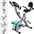 Foldable Exercise Bike Stationary Bikes for Home, 5 IN 1 Indoor Workout Bike, Cycling Bike with 16-Level Quiet Magnetic Resistance, 6.6 LBS Flywheel and 300LBS Capacity, 2025 Designed 817 X-bike wourant