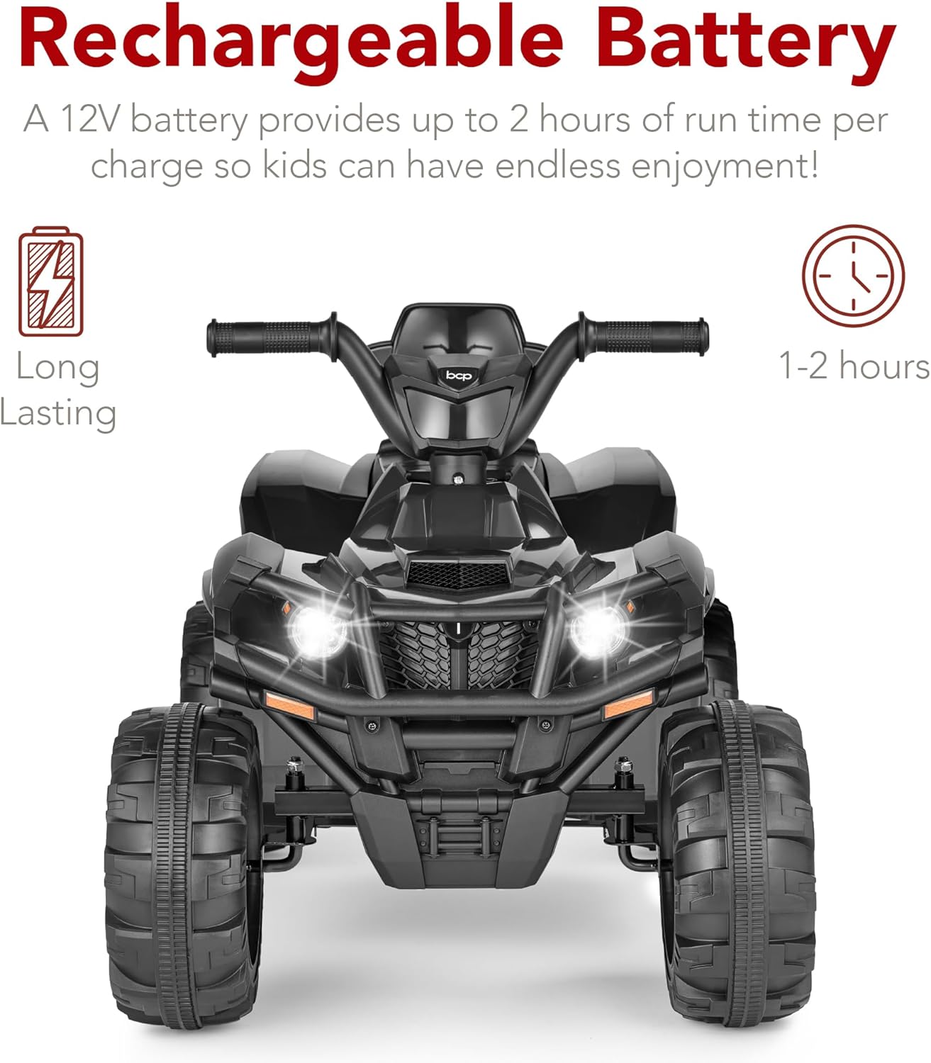 Best Choice Products 12V Kids Ride-On Electric ATV, 4-Wheeler Quad Car Toy w/Bluetooth Audio, 2.4mph Max Speed, Treaded Tires, LED Headlights, Radio wourant