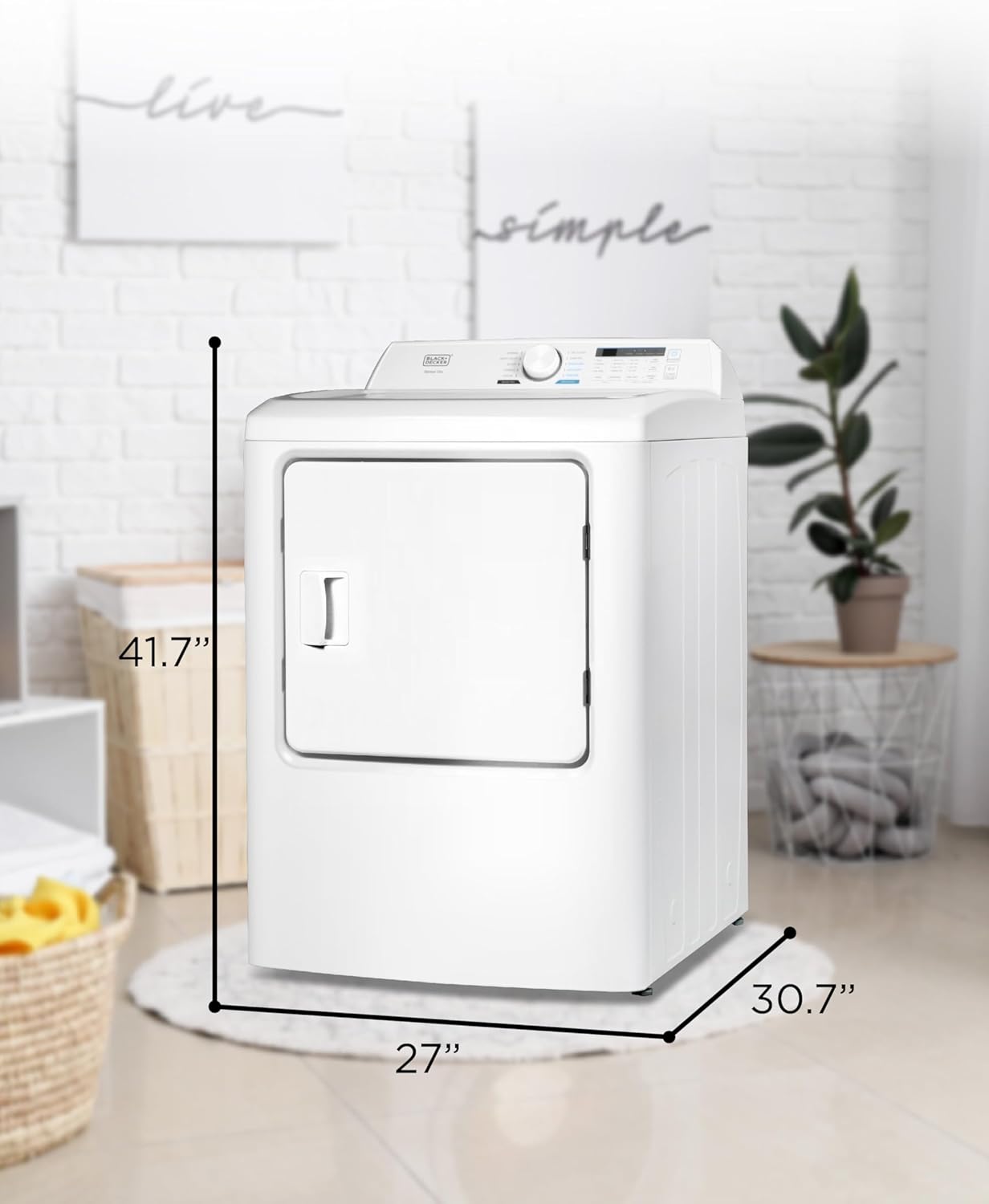Compact Clothes Dryer, 1.5 Cu. Ft. 850W Electric Dryer, 120V Vented Portable Dryer with Stainless Steel Drum, for 5.5 lbs. of clothing for Standard Wall Outlet wourant