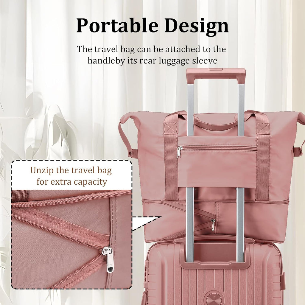 5-piece PP hardshell lightweight travel carry-on luggage set with dual spinner wheels and TSA lock wourant