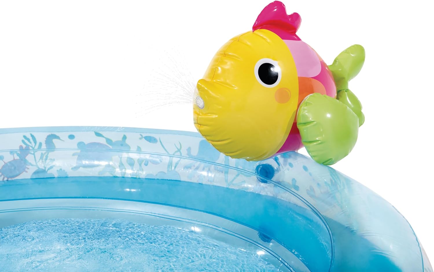 Intex 96" x 78" x 28" Inflatable Jungle Adventure Play Center Spray Kiddie Pool - Backyard Kids Water Slide, Outdoor Blow-Up Splash Pad for Toddlers wourant