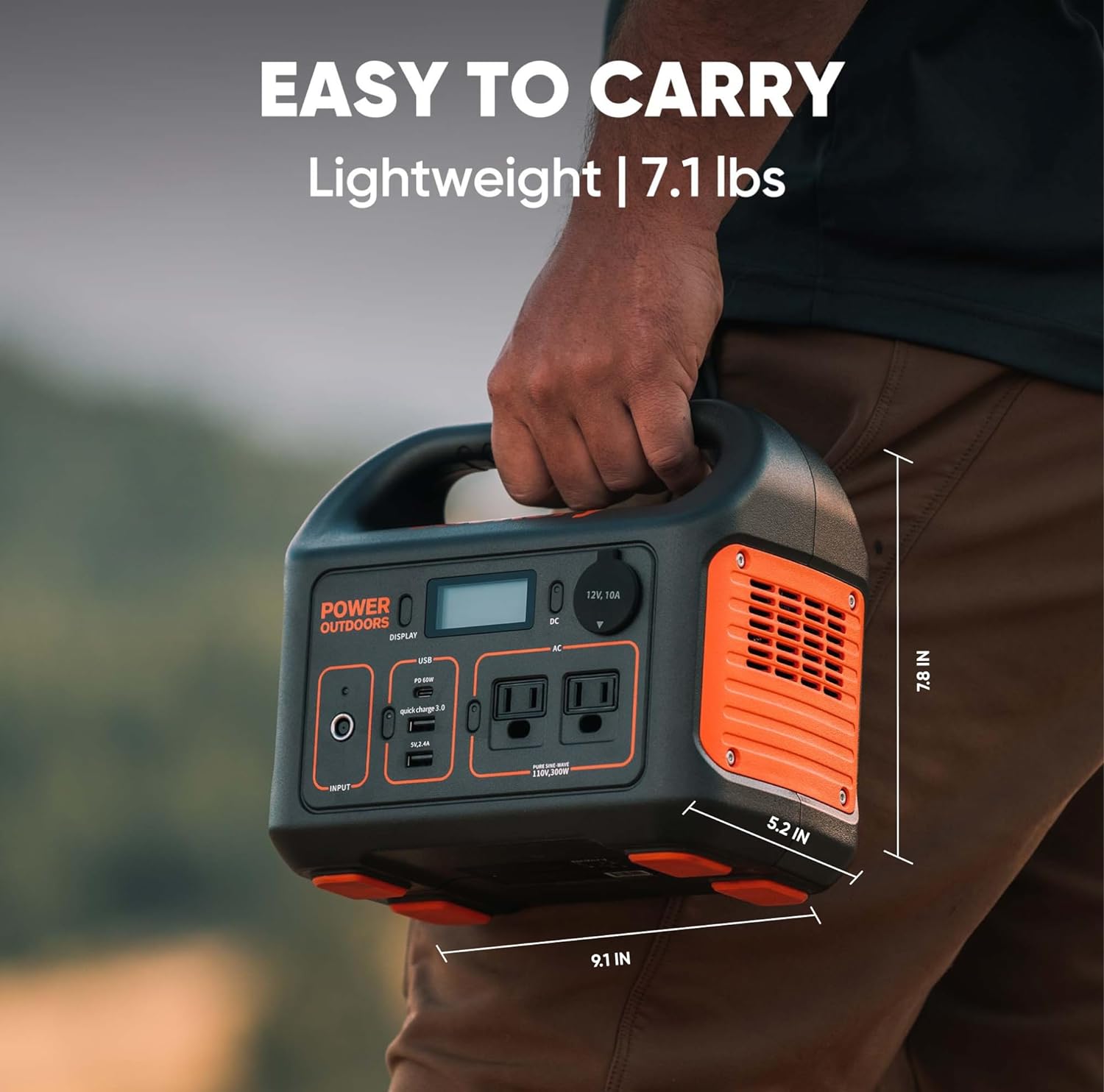 Portable Power Station Explorer 300, 293Wh Backup Lithium Battery, Solar Generator for Outdoors Camping Travel Hunting Blackout (Solar Panel Optional) wourant