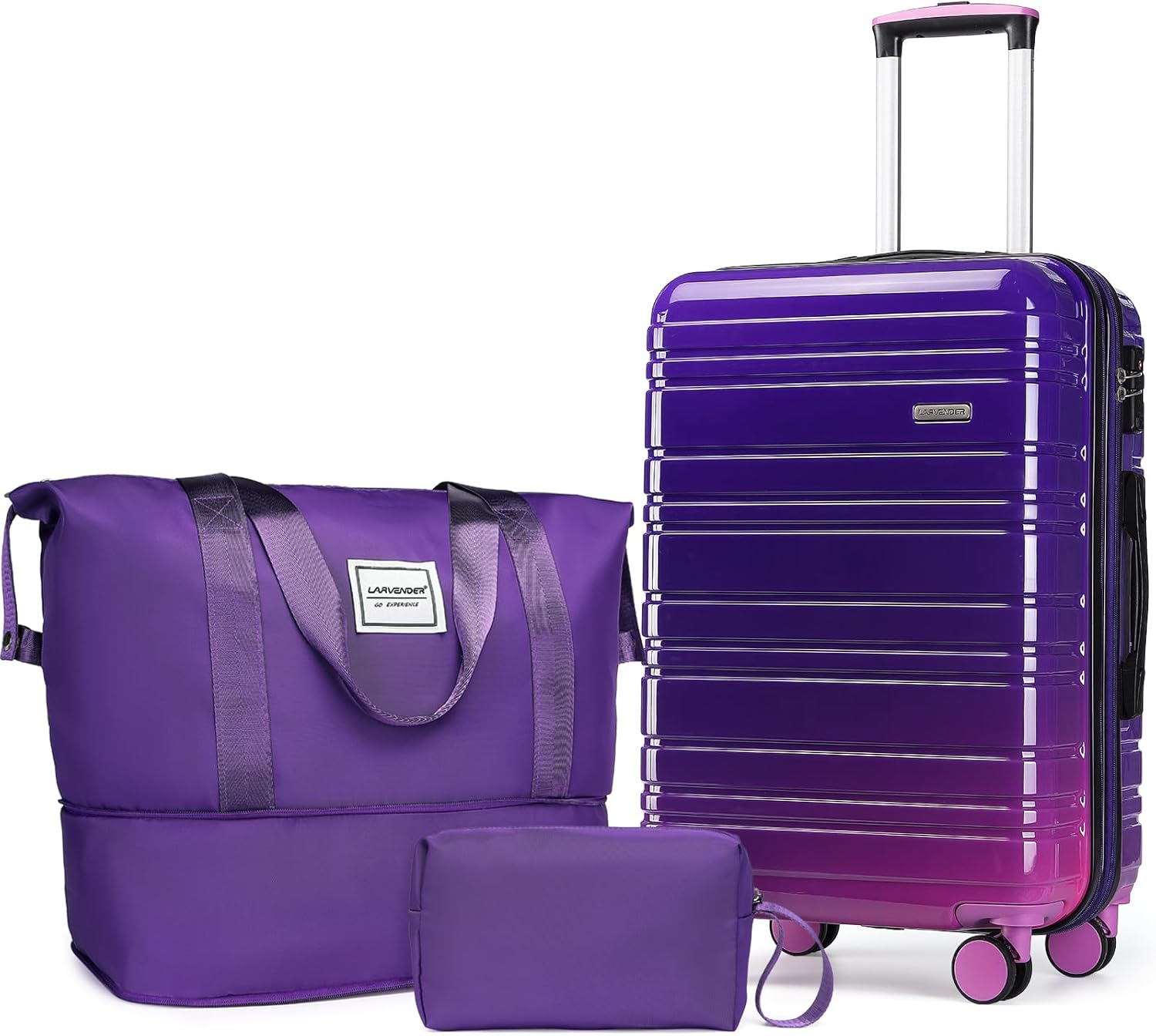 6-piece luggage set, expandable hardshell suitcase set with spinner wheels, lightweight rolling luggage set wourant
