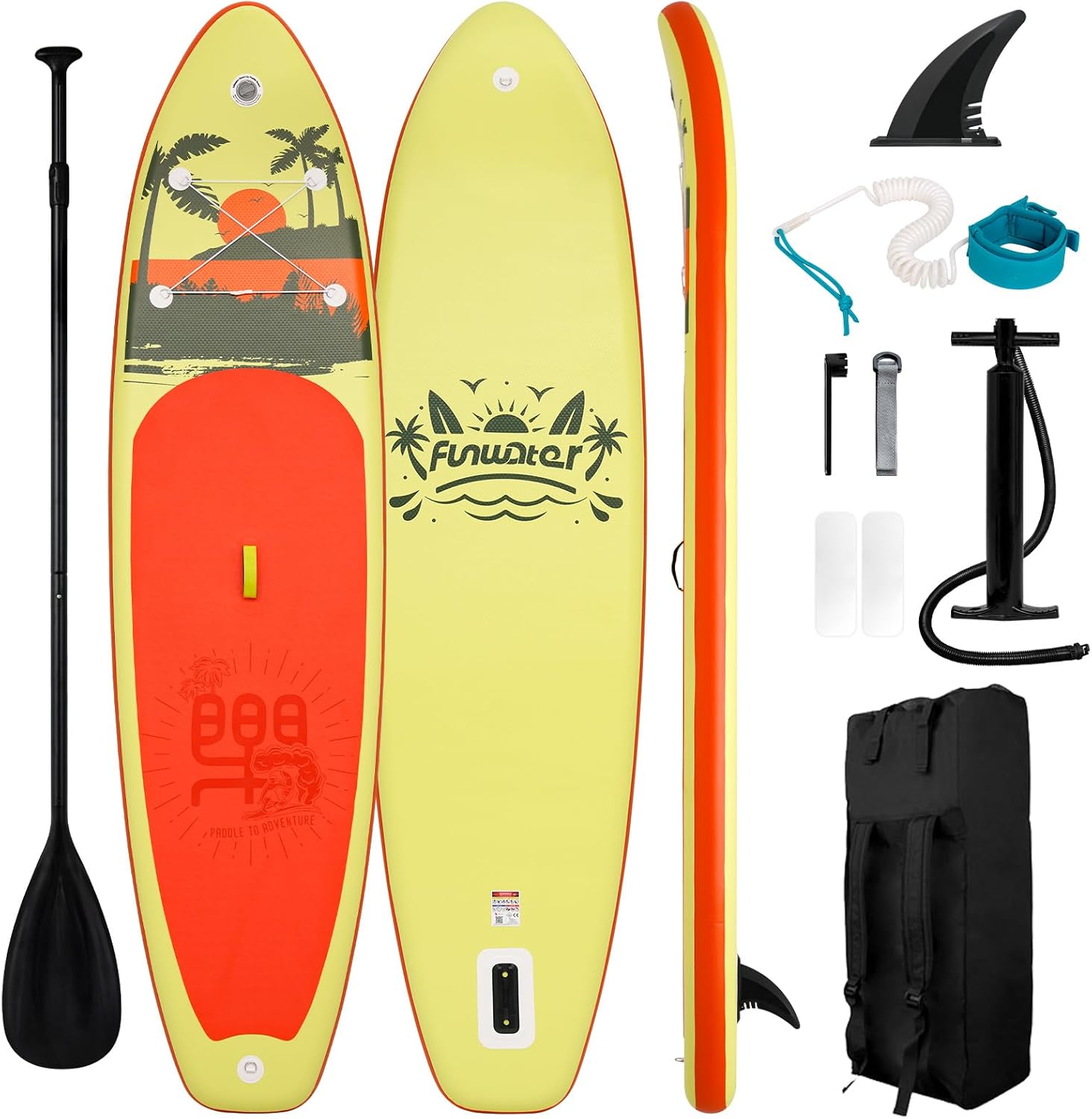FunWater Inflatable Stand Up Paddle Board with Premium SUP Paddle Accessories, Non-Slip EVA Deck, 11'/10'6' Paddle wourant