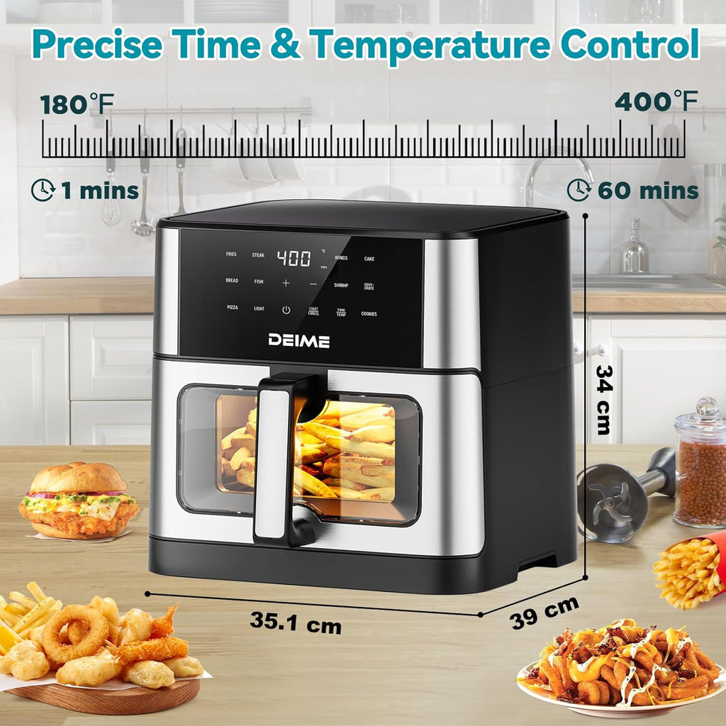 DEIME Air Fryer 10.2 QT Oilless 1700W Large Capacity Oven Air Fryers wourant