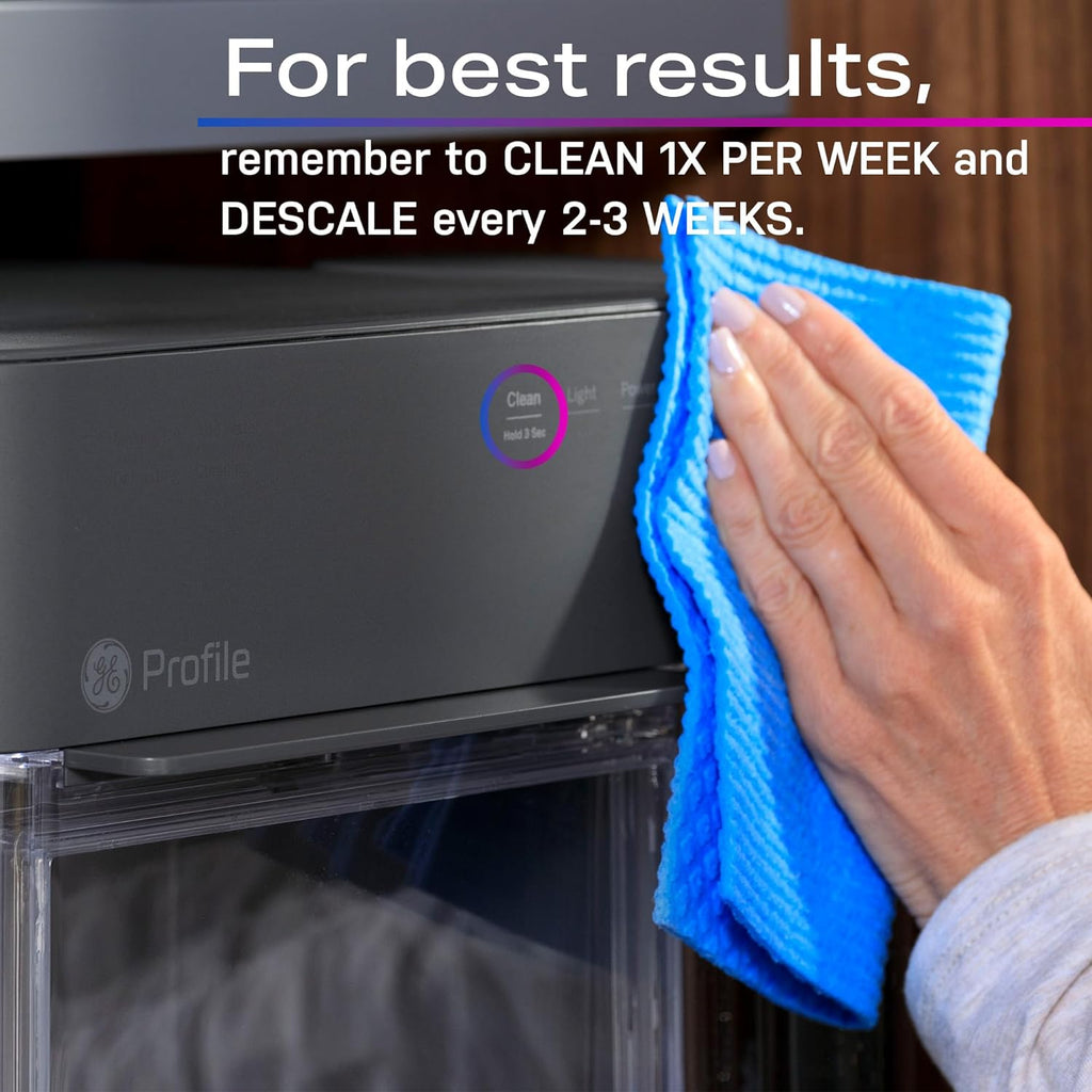 GE Profile Opal 2.0 with 0.75 Gallon Tank, Chewable Crunchable Countertop Nugget Ice Maker, Scoop included, 38 lbs in 24 hours, Pellet Ice Machine with WiFi & Smart Connected, Stainless Steel wourant