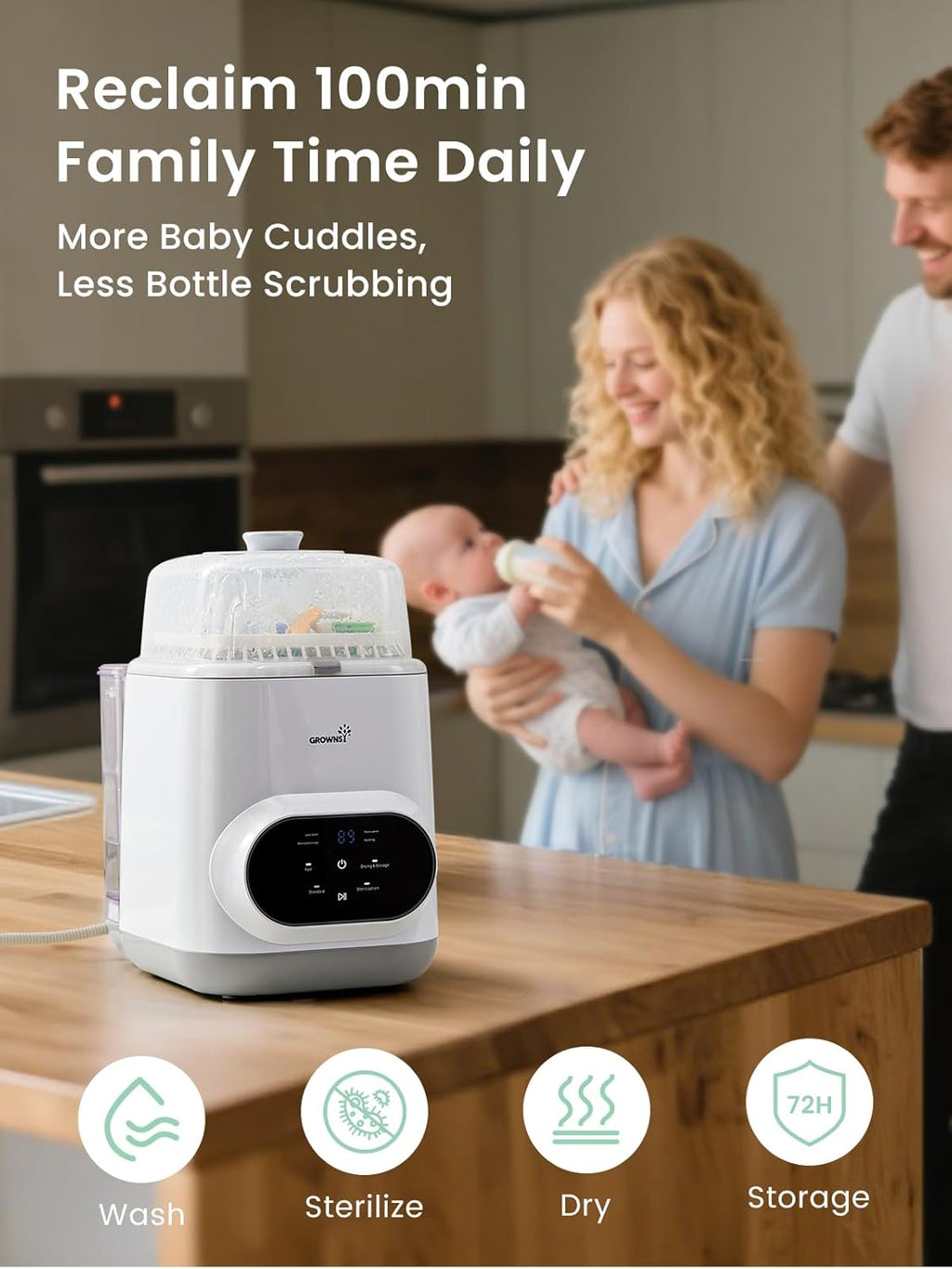 Bottle Washer Pro | All-in-One Bottle Washer and Sterilizer and Dryer | Baby Bottle Washer for Bottles, Pump Parts & Baby Essentials wourant