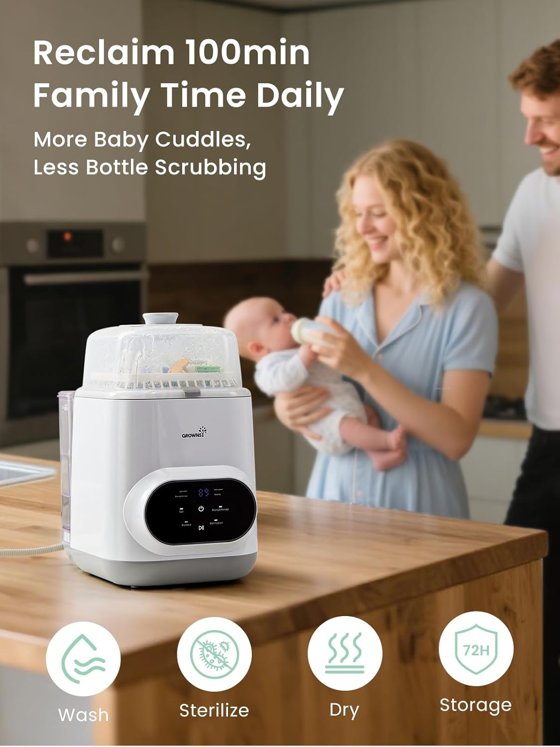 Bottle Washer Pro | All-in-One Bottle Washer and Sterilizer and Dryer | Baby Bottle Washer for Bottles, Pump Parts & Baby Essentials wourant