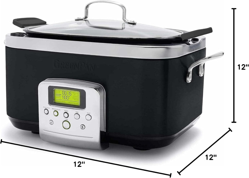 8-in-1 Programmable 6QT Electric Slow Cooker with Dishwasher-Safe Lid and Removable Base wourant