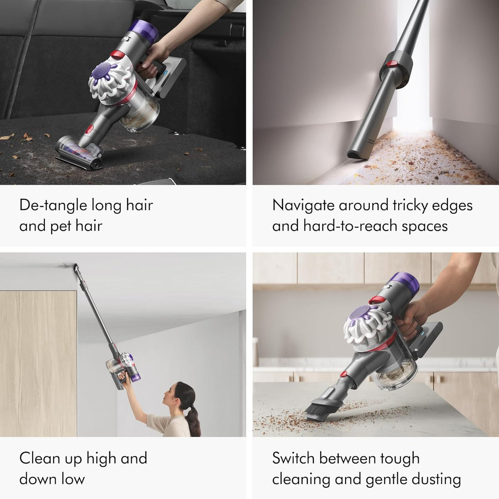 Dyson V8 Cordless Vacuum, Cleans Hard Floors and Carpets, Detangles, Converts to Handheld, 115AW, 2 Power Modes, Up to 40 Minutes¹ woonhhop