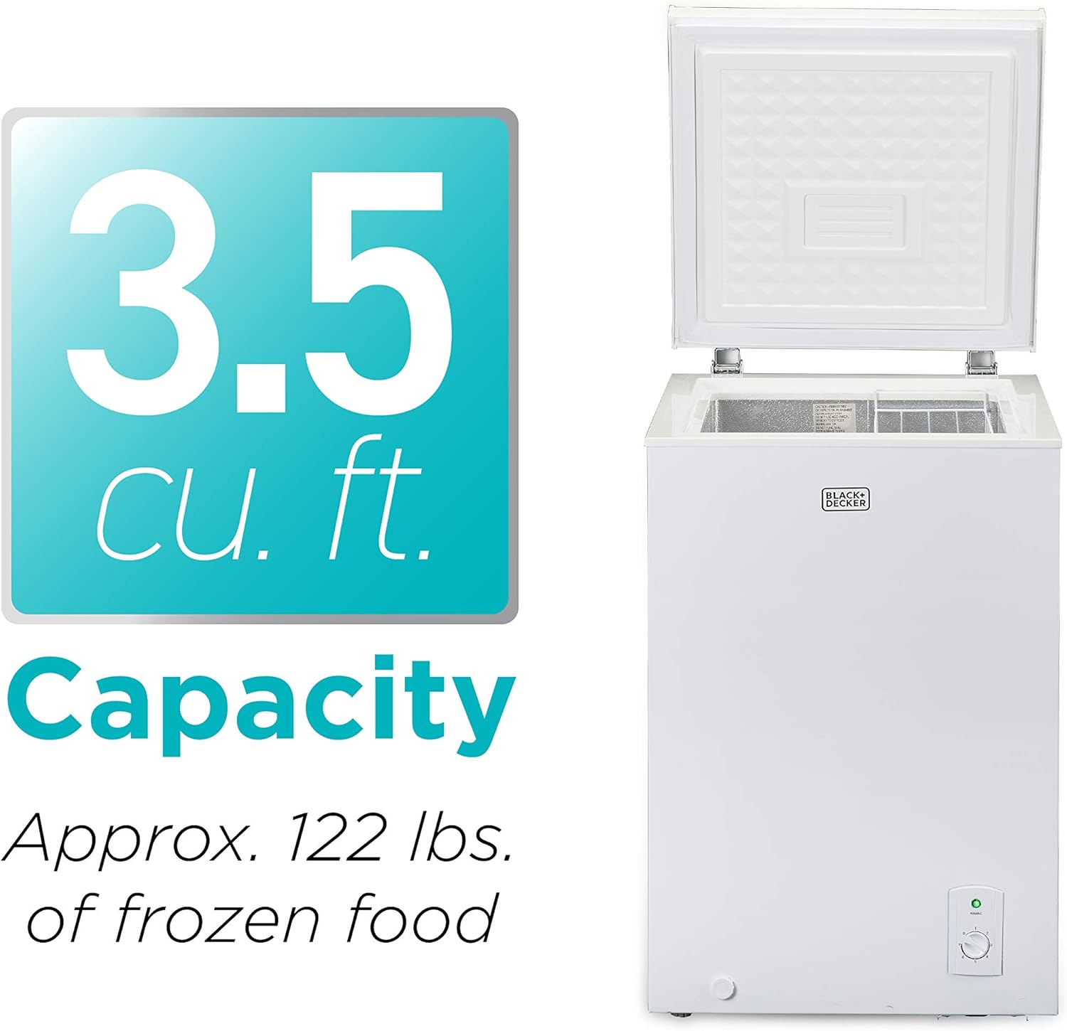 BLACK+DECKER 2.0 Cu. Ft. Compact Chest Freezer, Deep Freezer Holds Up To 70 Lbs. of Frozen Food wourant