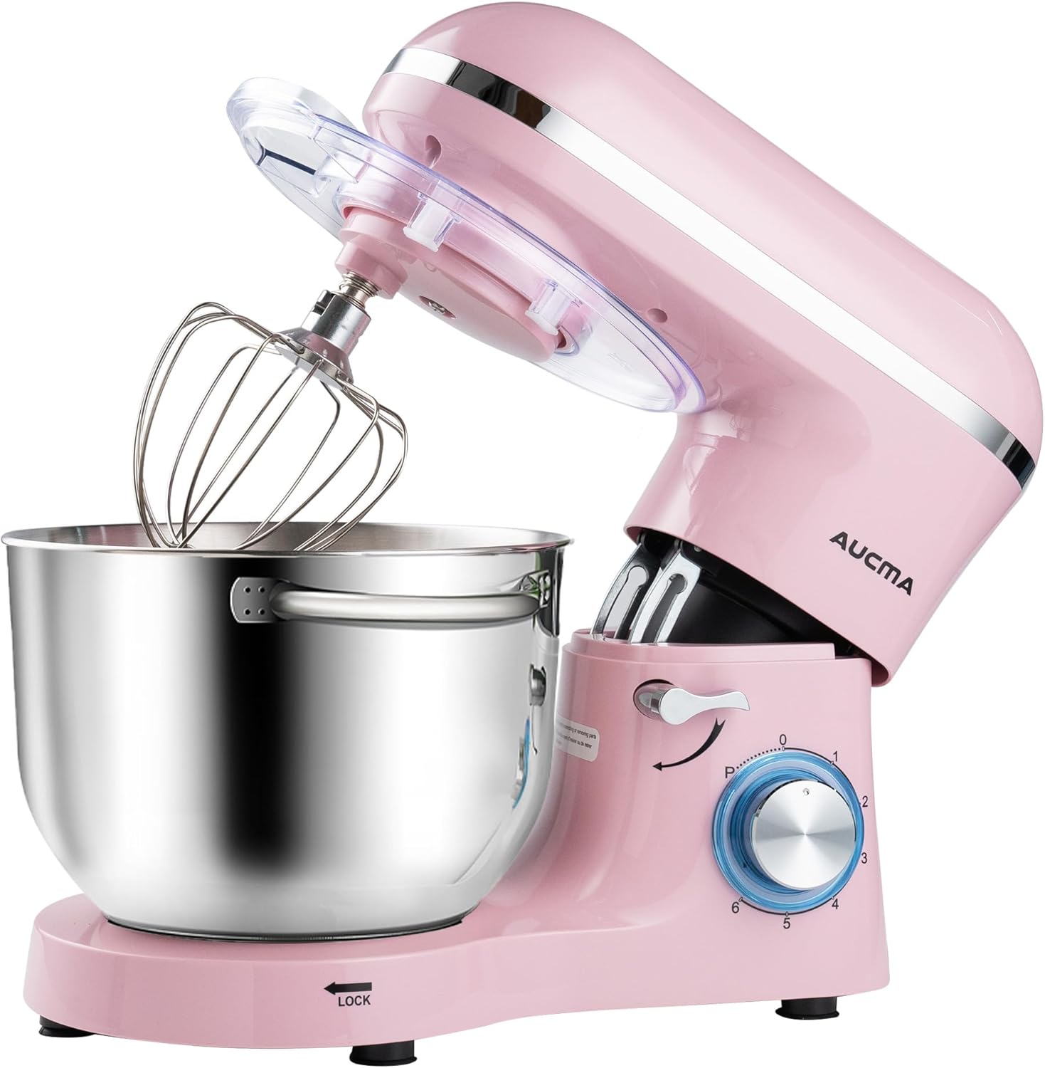 Aucma Stand Mixer,6.5-QT 660W 6-Speed Tilt-Head Food Mixer, Kitchen Electric Mixer with Dough Hook wourant