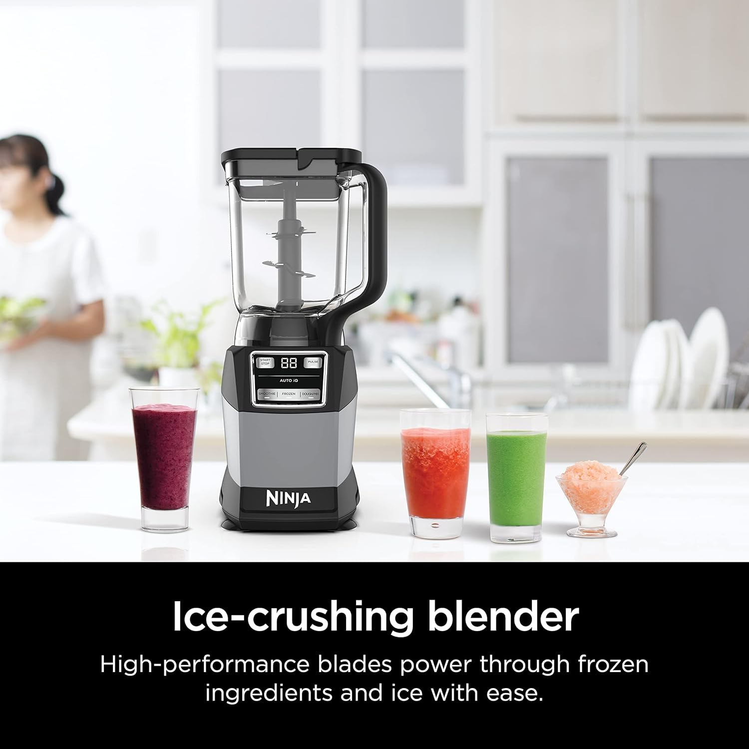 Ninja Blender Compact Kitchen System for Smoothies, Doughs, and Frozen Drinks with Auto-IQ, 72 oz* Blender Jar wourant