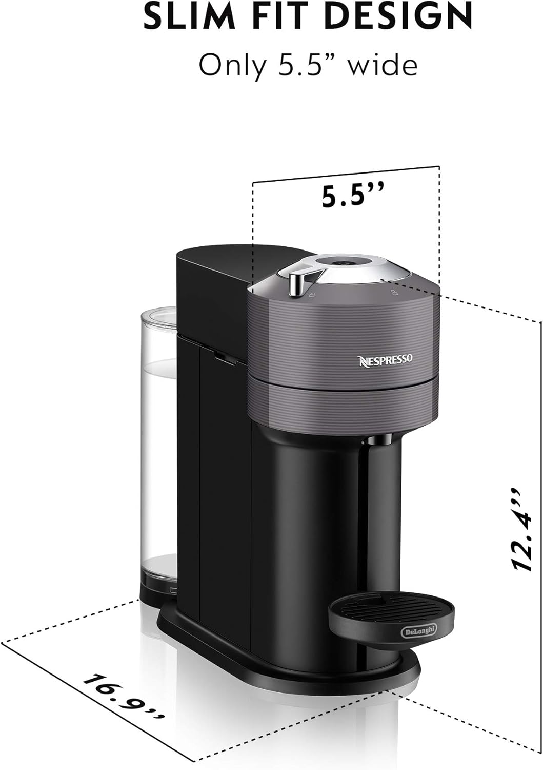 Nespresso Vertuo Next Coffee and Espresso Maker by De'Longhi, White wourant