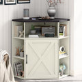 Vabches Corner Cabinet, Corner Storage Shelf with USB Ports and Outlets Industrial Organizer wourant