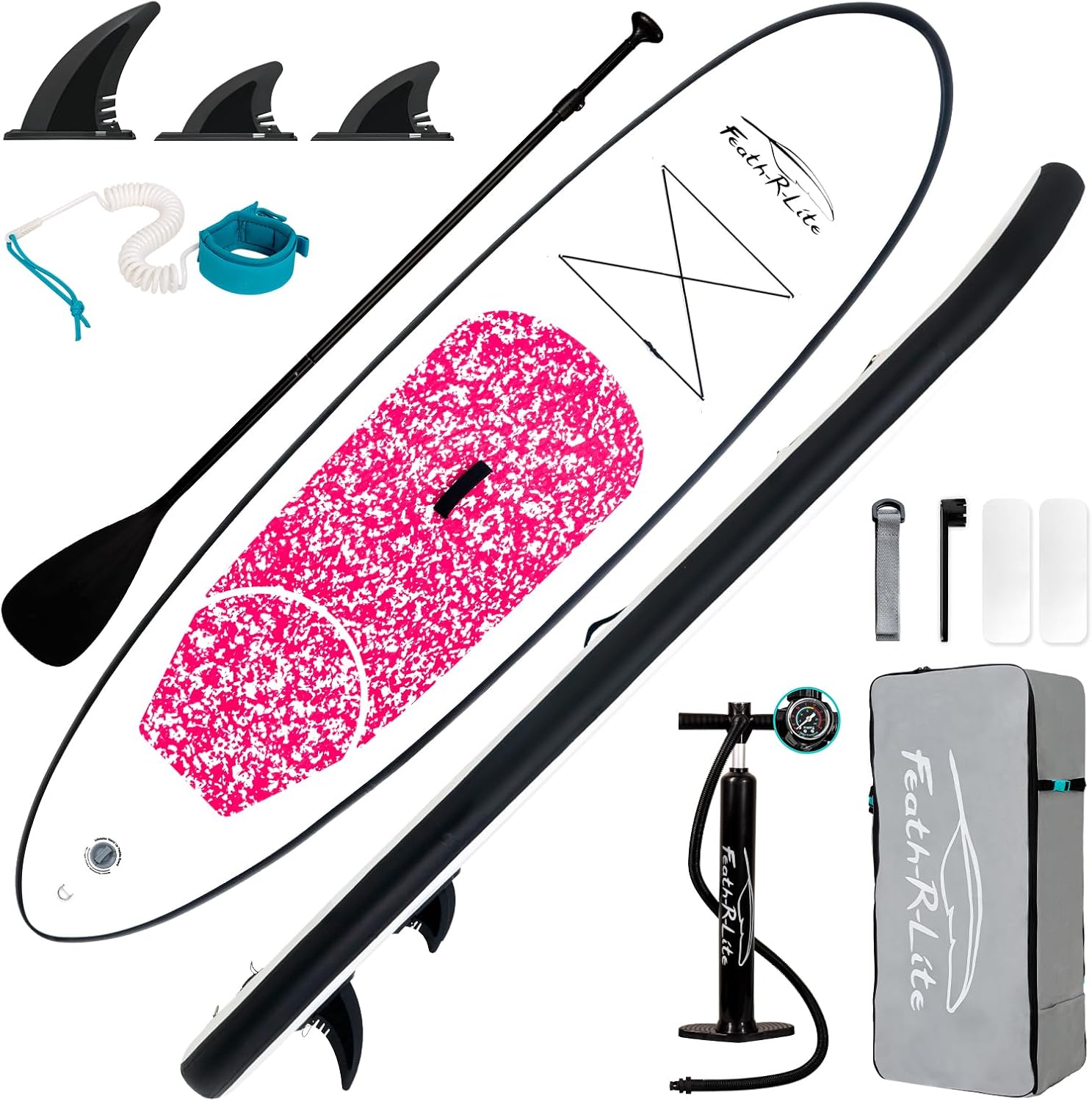 FEATH-R-LITE Inflatable Ultra-Light Stand Up Paddle Board for All Skill Levels