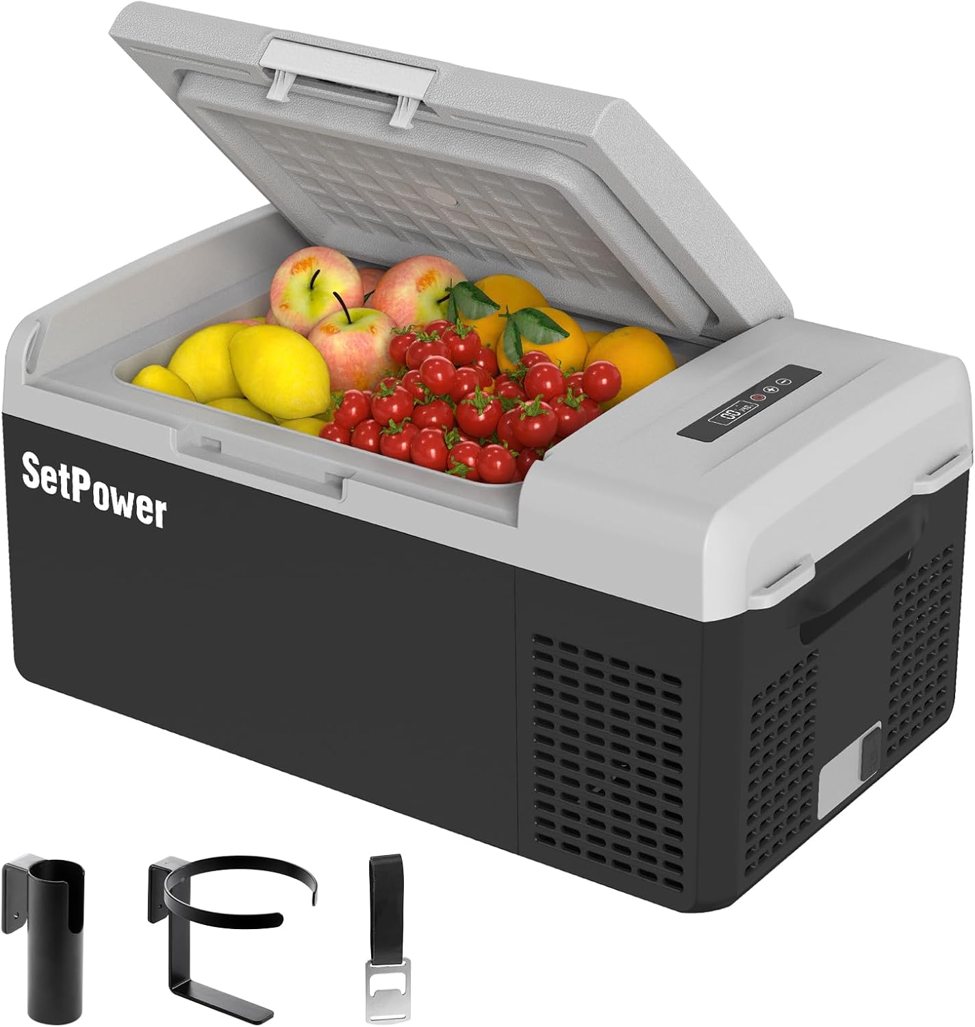 12V Refrigerator 21 Quart Portable Freezer 50 Hours Keep Cool,Electric Cooler for Vehicles Car Refrigerator 12V Portable Fridge for Car Camping Truck Van RV SUV Road Trip Travel RF20 wourant