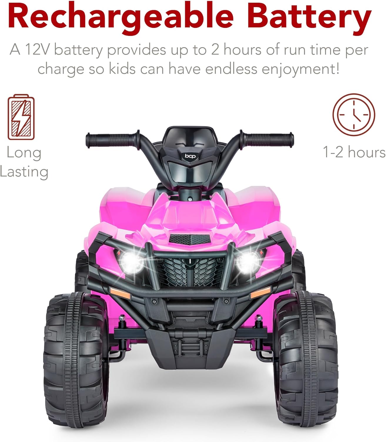 Best Choice Products 12V Kids Ride-On Electric ATV, 4-Wheeler Quad Car Toy w/Bluetooth Audio, 2.4mph Max Speed, Treaded Tires, LED Headlights, Radio wourant
