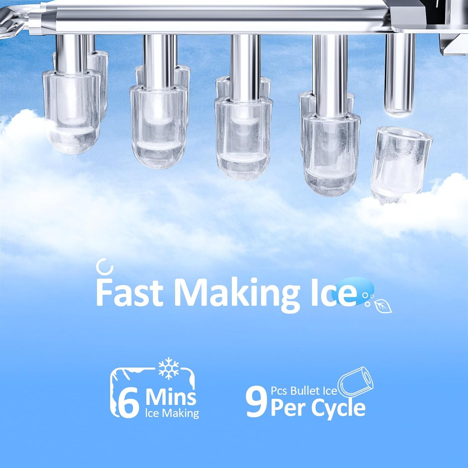 Nugget Ice Makers Countertop, Pebble Ice Machine with Chewable Pellet Ice, 34Lbs/24H, Self-Cleaning, Sonic Ice, One-Click Operation, for Kitchen,Office Stainless Steel Silver wourant