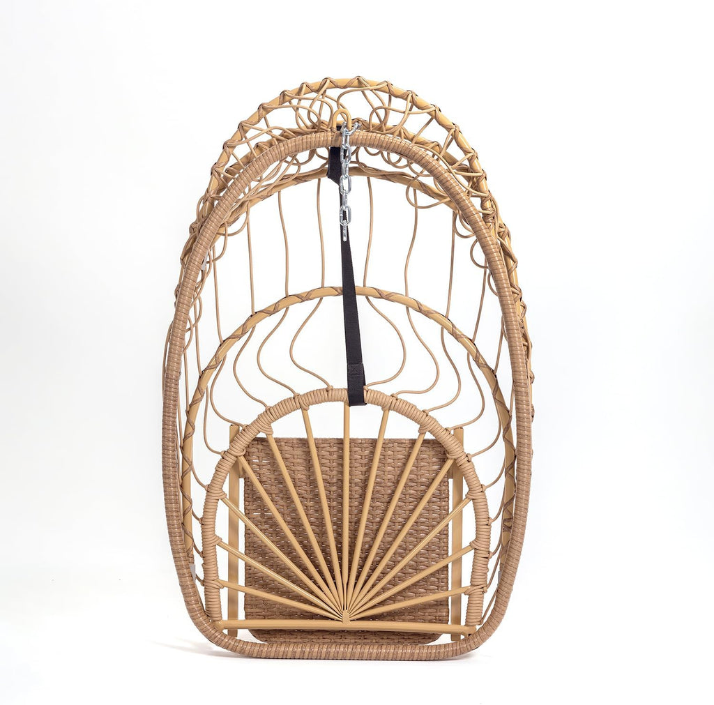 Yechen Indoor Outdoor Egg Hanging Chair Patio Wicker Swing Egg Chair Indoor Swinging Chair wourant
