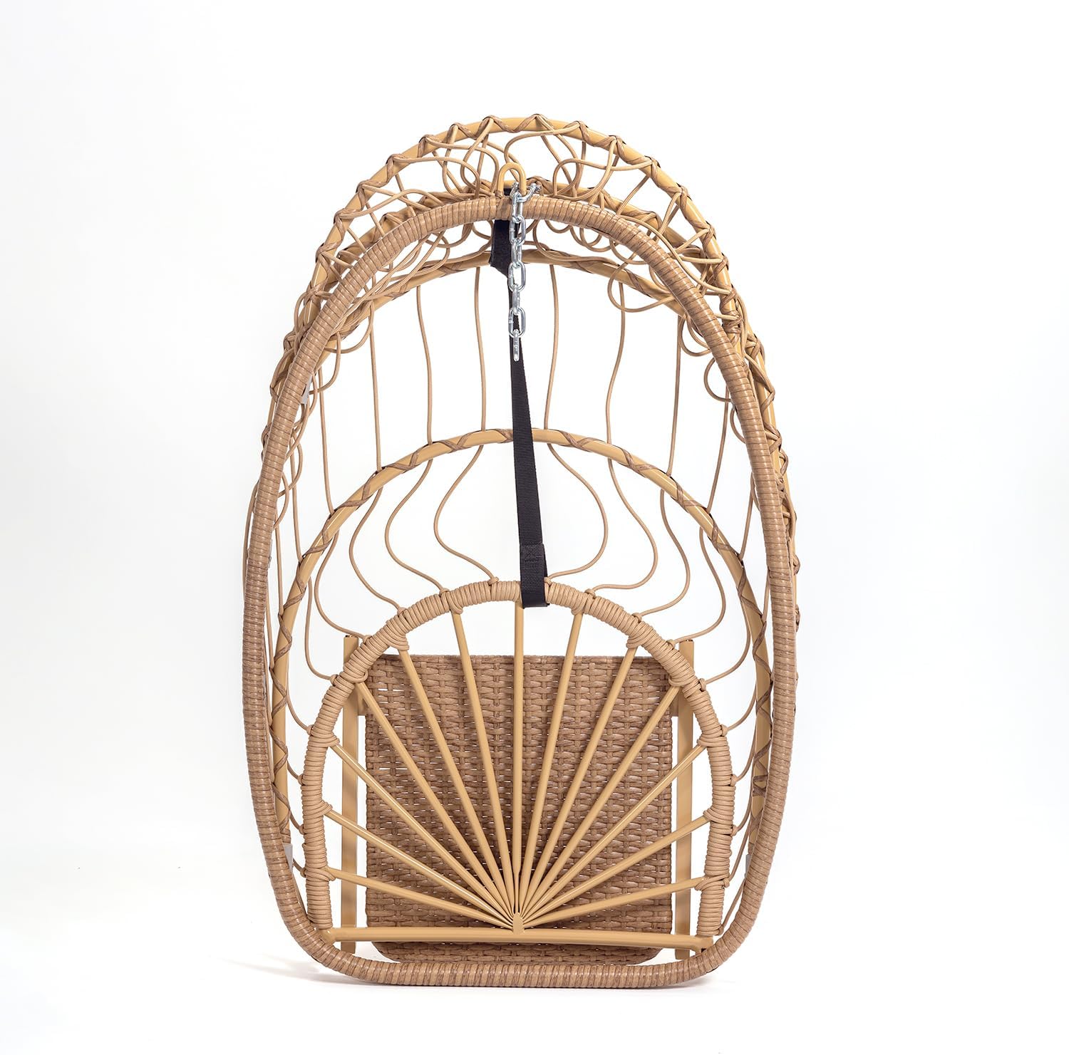Yechen Indoor Outdoor Egg Hanging Chair Patio Wicker Swing Egg Chair Indoor Swinging Chair wourant