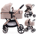 Lortsybab 2-in-1 Baby Stroller Folding Infant Newborn Pram Stroller with Reversible Seat wourant