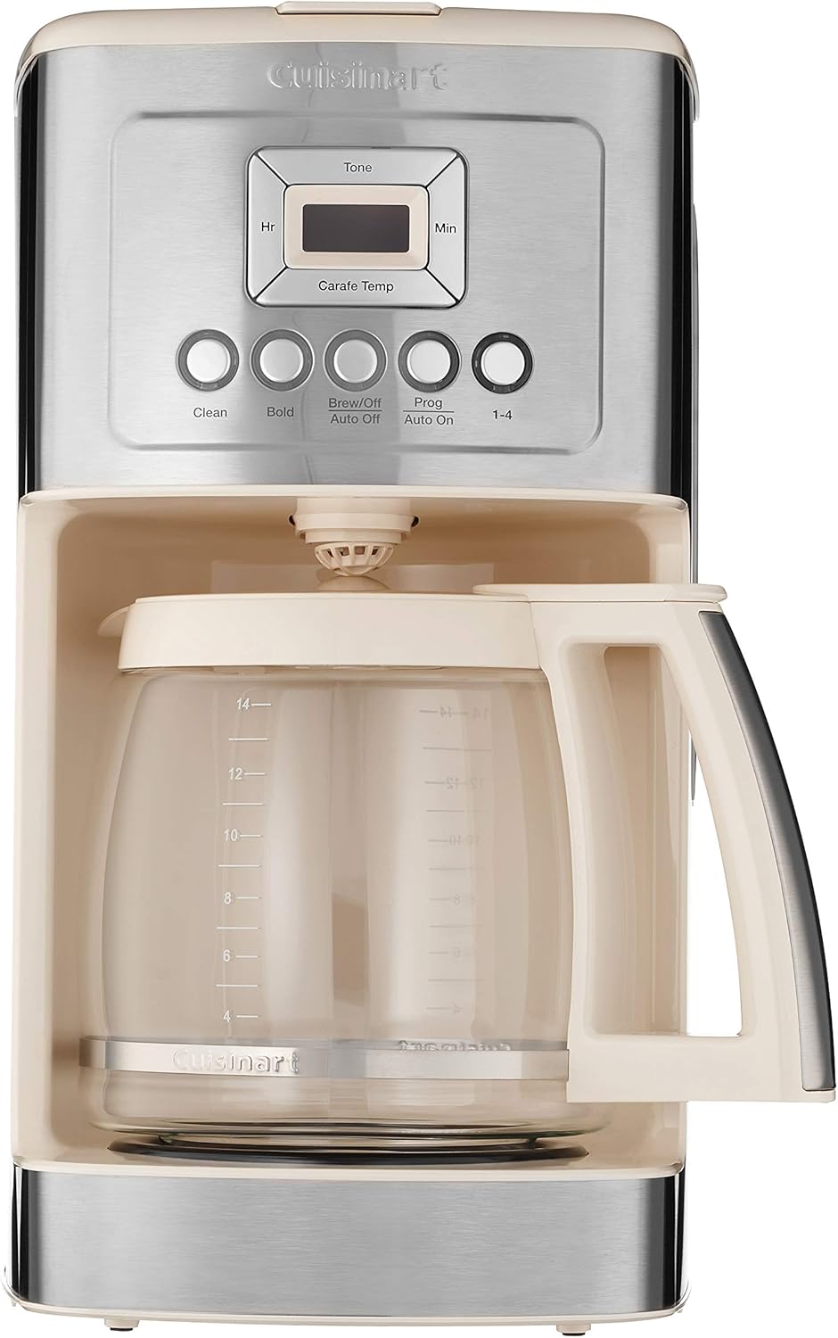 Cuisinart 14-Cup Coffee Maker, Programmable PerfecTemp Glass Carafe Coffee Machine with 1-4 Cup Setting, Brew Strength Control and Pause, Stainless Steel, DCC-3200BKSNAS, Black woonhhop