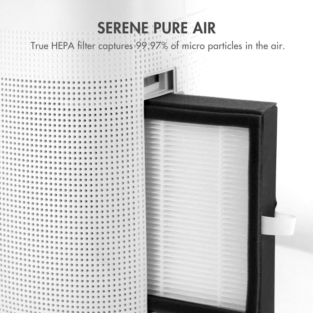 Sorbi 1000ml Air Dehumidifier w/Purifying Function, True HEPA Filter, Auto Shutoff, Touch Control Adjustable Air Speed, Ultra-Quiet, Ideal for Closets & Bathrooms wourant