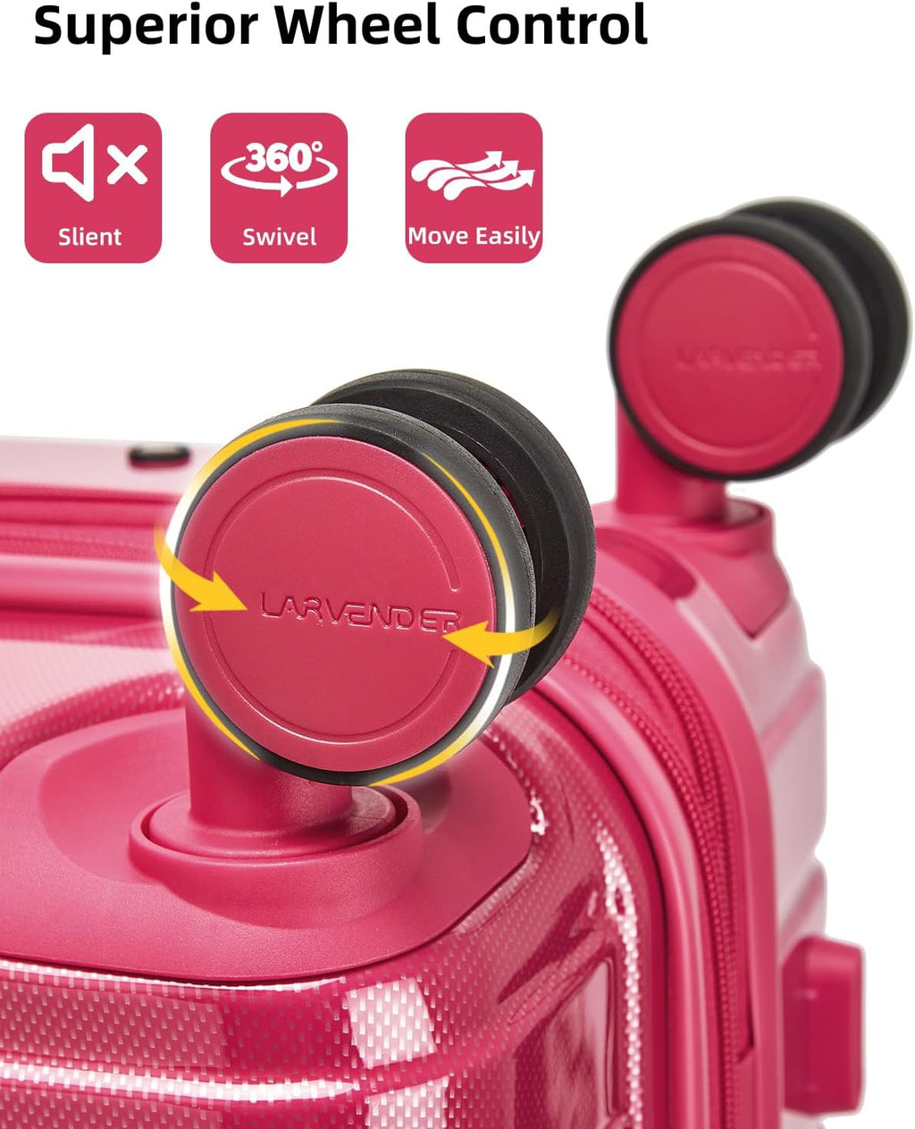 6-piece luggage set, expandable hardshell suitcase set with spinner wheels, lightweight rolling luggage set wourant