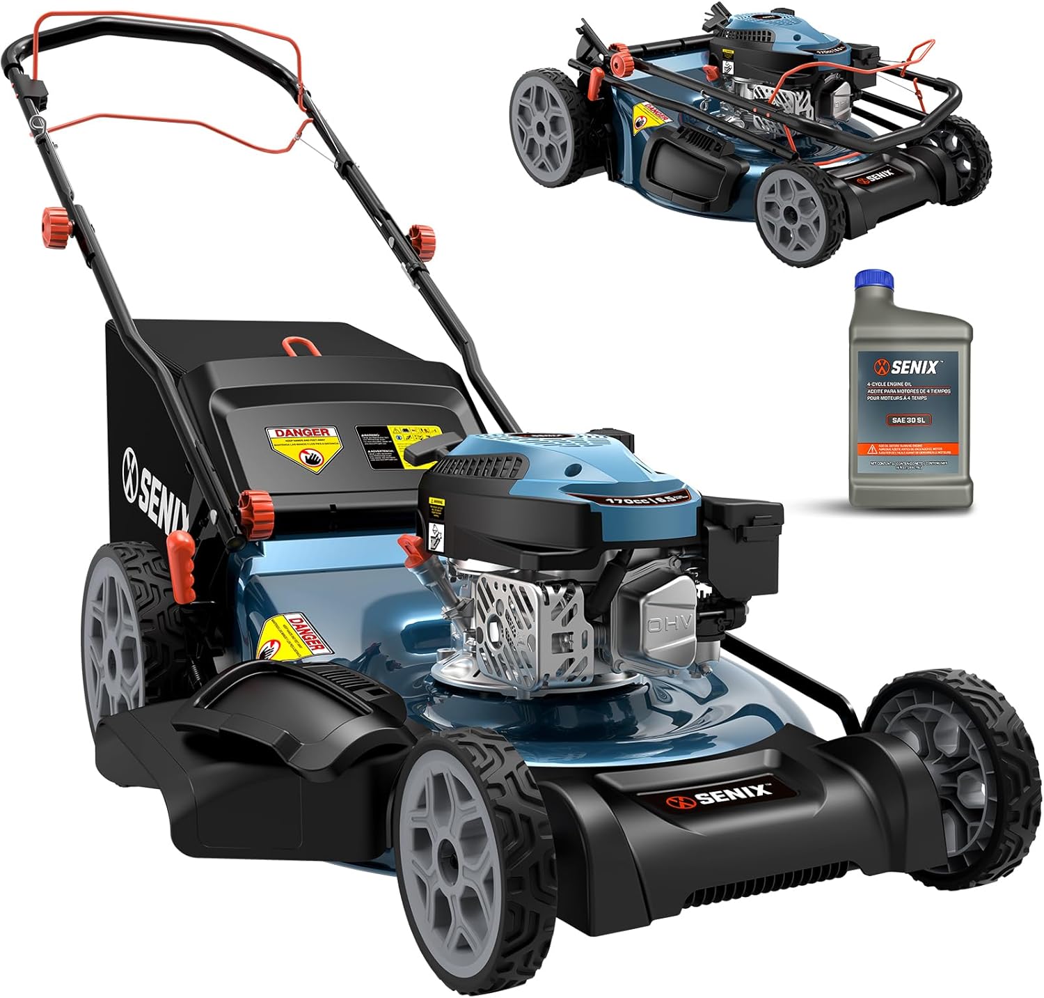 SENIX 20" Gas Lawn Mower, 144 cc Gas Powered Lawnmower, 4-Cycle Engine Walk-Behind wourant