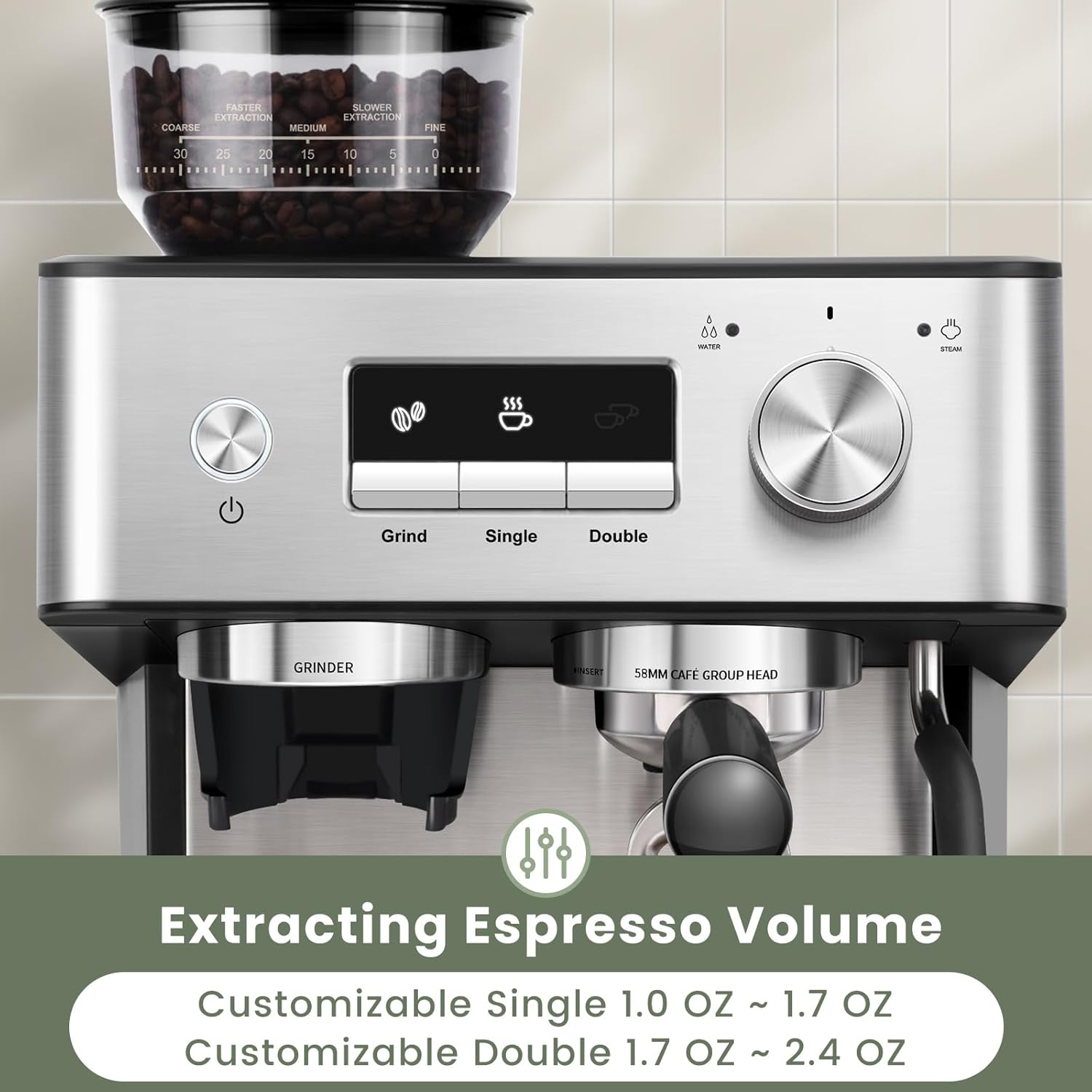 Gevi 20 Bar Espresso Machine with Grinder & Milk Frother wourant