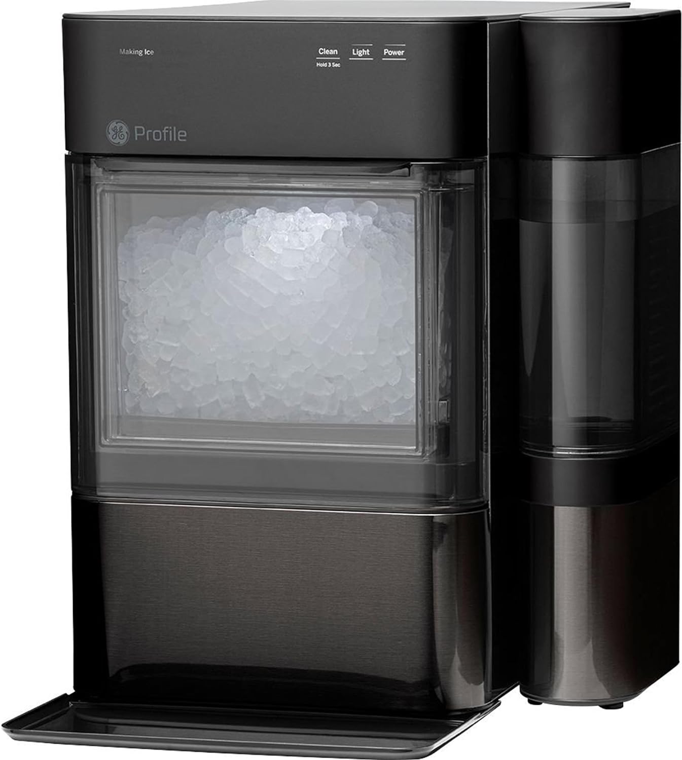 GE Profile Opal 2.0 with 0.75 Gallon Tank, Chewable Crunchable Countertop Nugget Ice Maker, Scoop included, 38 lbs in 24 hours, Pellet Ice Machine with WiFi & Smart Connected, Stainless Steel wourant
