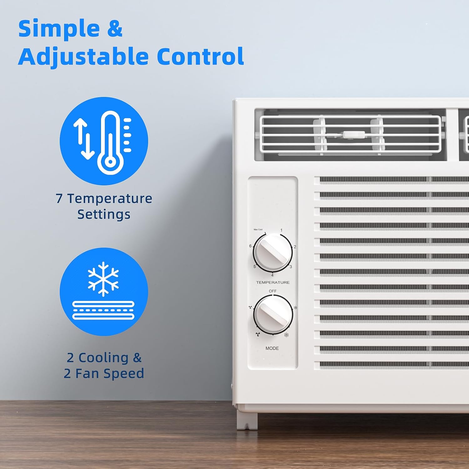 Antarctic Star 12,000 BTU U-Shaped Window Air Conditioner Unit Cools up to 550 Sq.Ft. with 6 Modes 24H Timer, Ultra Quiet Window AC Units wourant