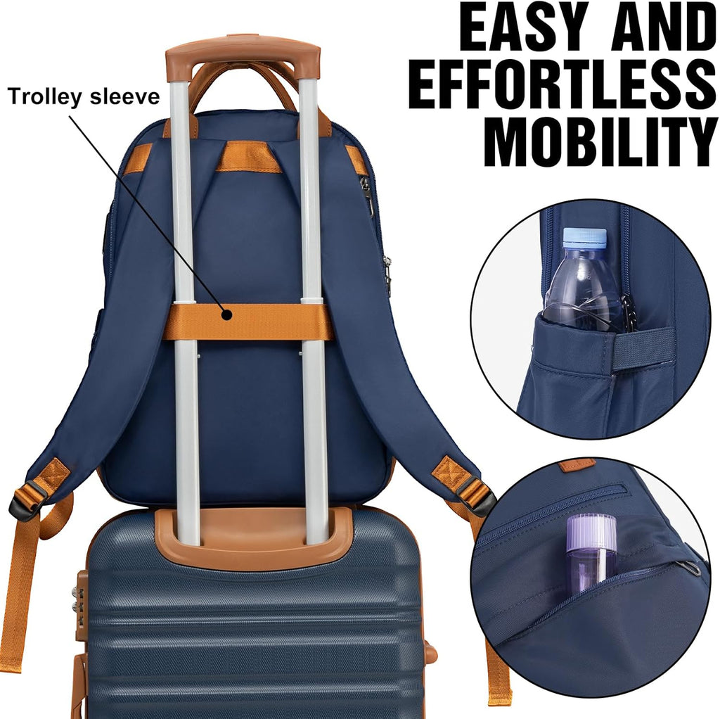 LONG VACATION 6 Piece Luggage Set Carry on Suitcase with ABS+PC hardshell, Spinner Wheels & YKK Zipper TSA Lock wourant