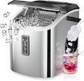 EUHOMY Ice Maker Countertop, 9 Cubes Ready in 6 Mins, 26lbs/24H, Self-Cleaning, Portable Ice Maker Machine with Carry Handle, Basket and Scoop, 2 Sizes of Bullet Ice for Home, Kitchen, Office woonhhop